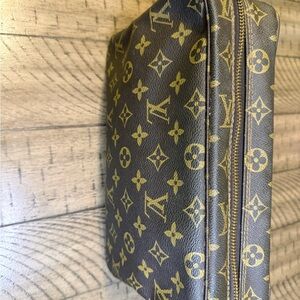 Louis Vuitton Black and Gold Monogram Toiletry Bag